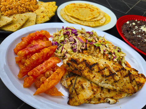 DAY 35: Fish Tacos (with leftover tilapia from Day 34)