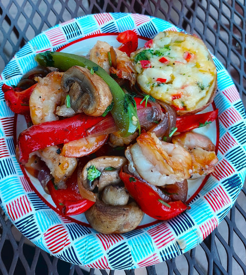 DAY 8: Shrimp smoked in our Grapevine & Cherry blend