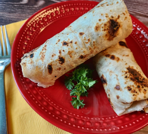 DAY 4: Breakfast burritos (with leftover tri-tip steak from Day 1)