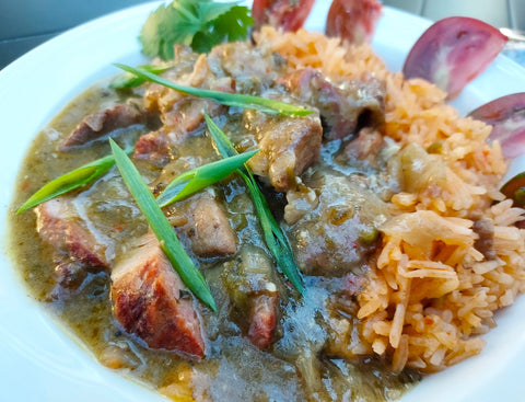 DAY 23:  Chili Verde with Smoked Pork (with leftover pork from Day 20)