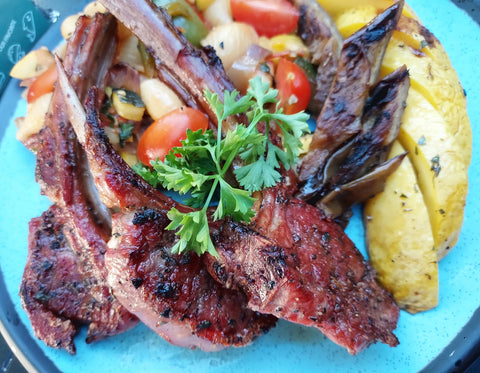 DAY 7: Lamb chops smoked in our Grapevine & Rosemary blend