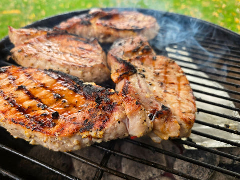 DAY 44:  Pork chops grilled in our Grapevine & Oak blend