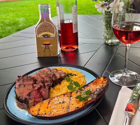 DAY 1: Tri-tip steak grilled with our Grapevine & Oak blend